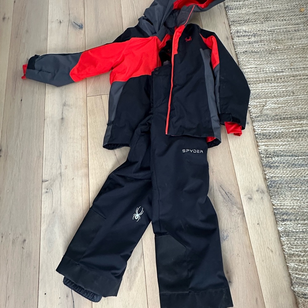 Spyder Black Ski Bib with Logo